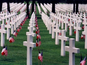 memorial-day Flags and Crosses